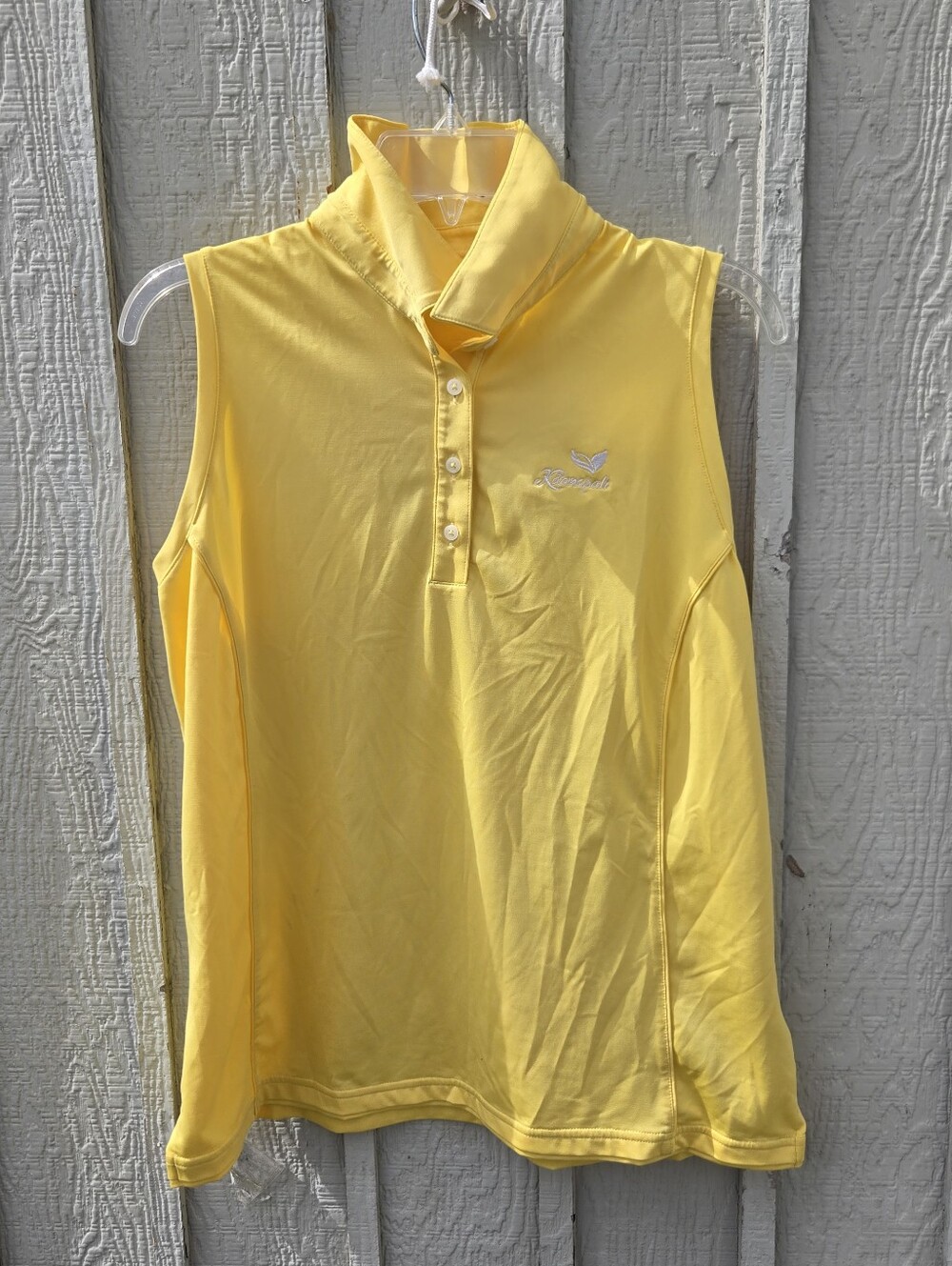 Adidas Golf Climalite Yellow Sleeveless Polo / Golf Shirt